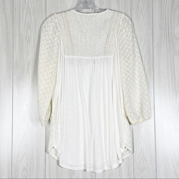 Anthropologie | One September | Attylie Texture Tunic Blouse Size Small - Picture 2 of 7